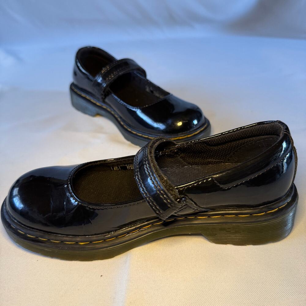 Dr. Martens Maccy J Patent Lamper Mary Jane Shoes Black Kid's Size 2 US / 1 UK